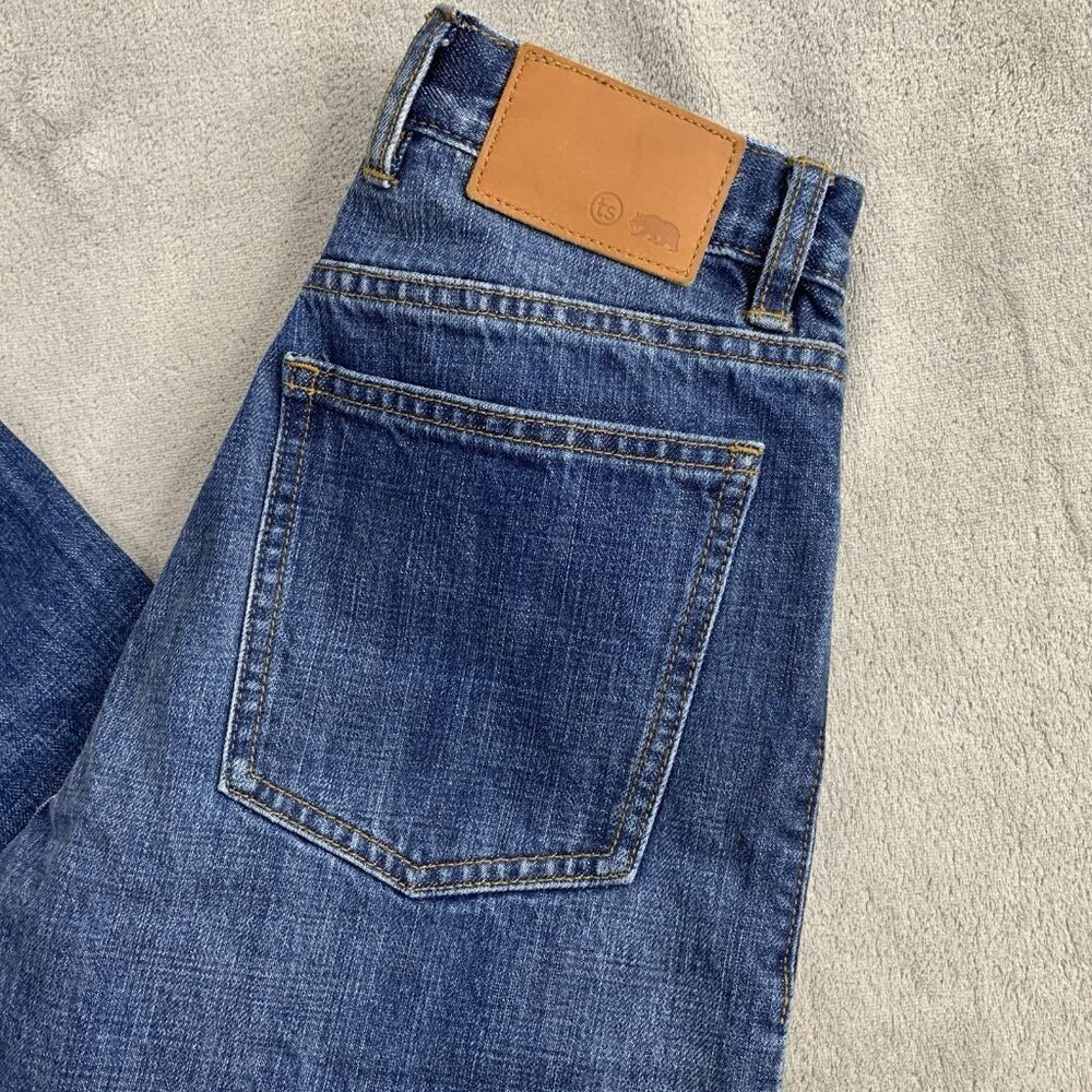 Taylor Stitch Jeans Mens 26x23” Democratic Selvedge Red Line Blue Wash Denim - Picture 2 of 16